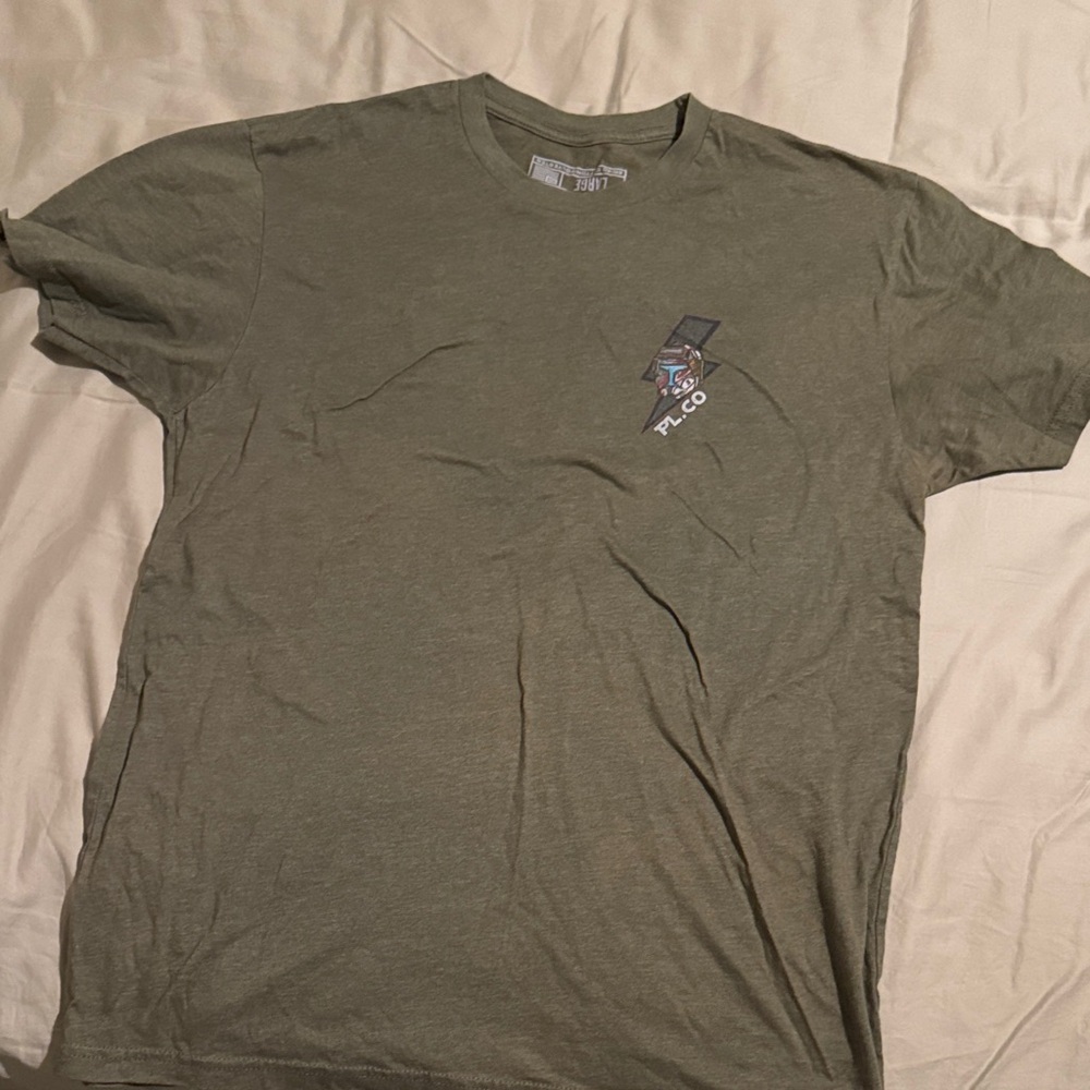 Men's Casual Olive Graphic T-Shirt